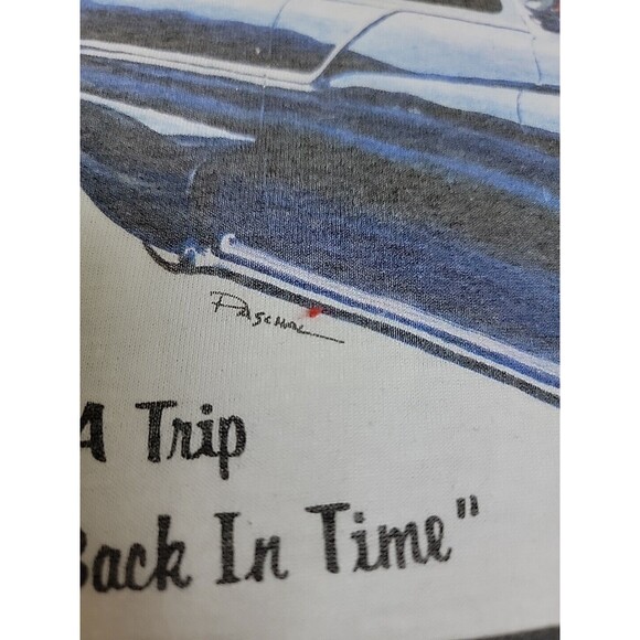 Vintage James Dean Shirt Mens L Screen Stars White Car Rod Run Back In Time 80s - Picture 7 of 15